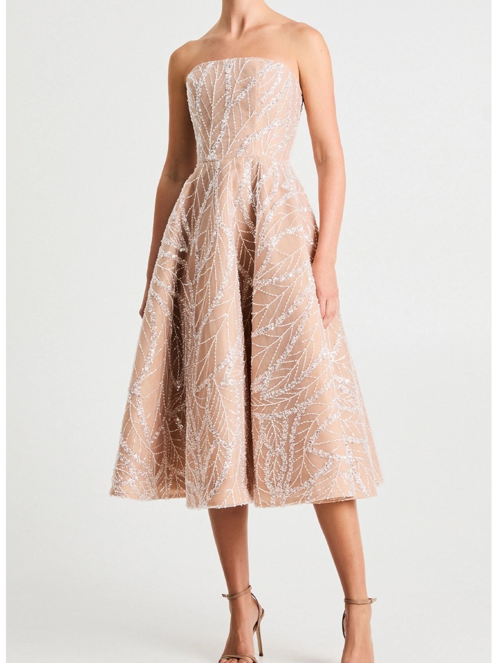 Helsi Vivi Embellished Strapless Cocktail Midi Dress